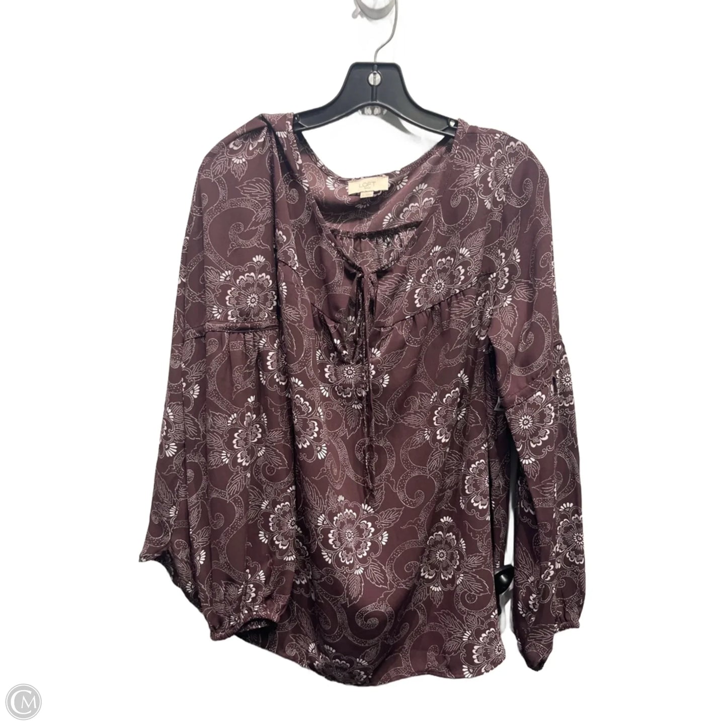 Top Long Sleeve By Loft In Purple, Size: M