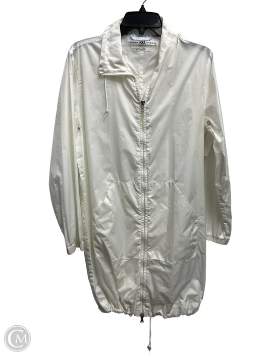 Jacket Windbreaker By Tommy Hilfiger In White, Size: M