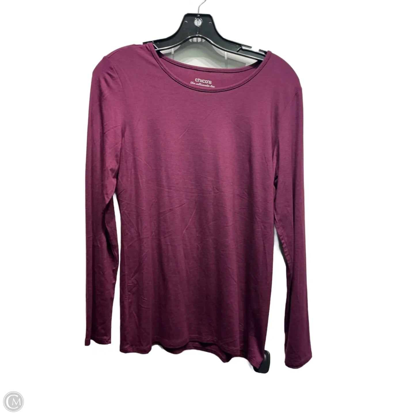 Top Long Sleeve Basic By Chicos In Purple, Size: S