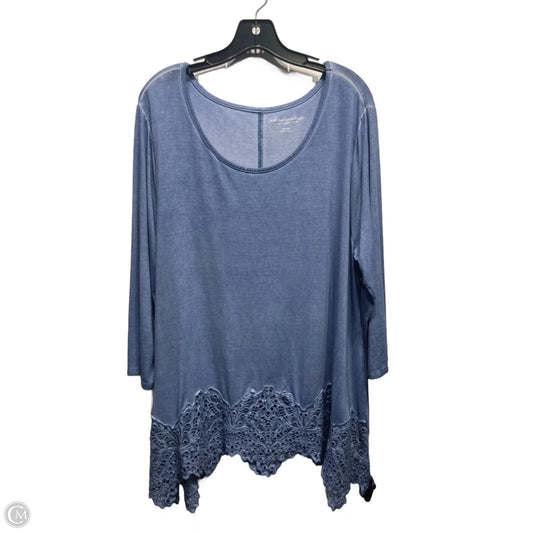 Top Long Sleeve By Soft Surroundings In Blue, Size: Xl