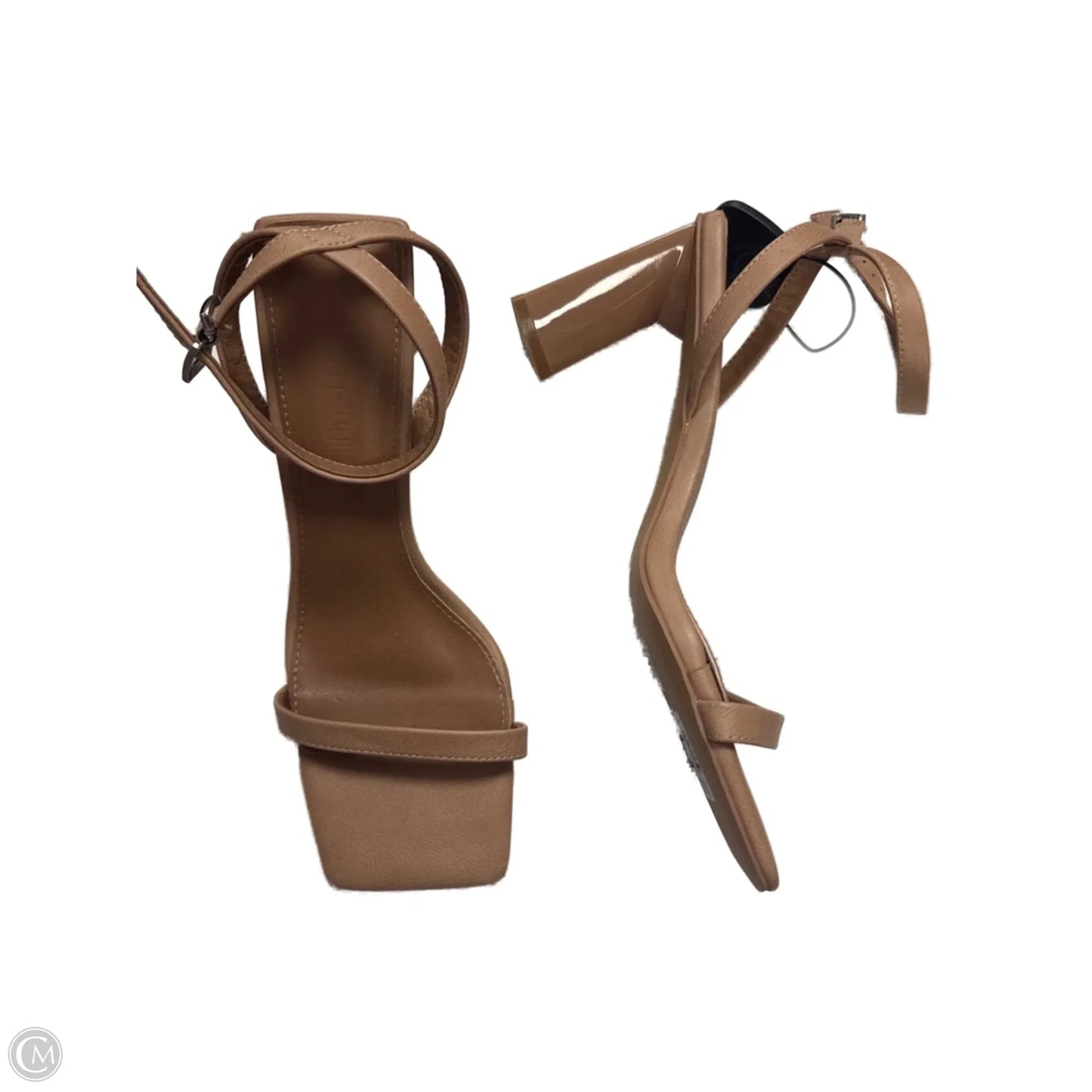 Sandals Heels Block By GABRIELLE UNION In Tan, Size: 8