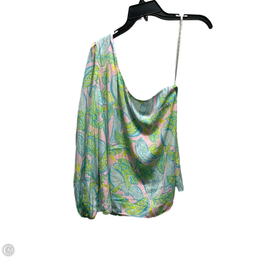 Top Long Sleeve Designer By Lilly Pulitzer In Green & Pink, Size: Xs