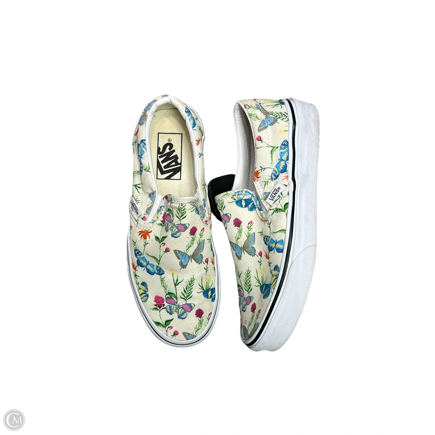 Shoes Flats By Vans In Cream, Size: 6.5