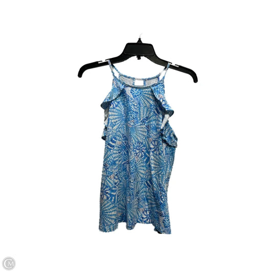 Top Sleeveless Designer By Lilly Pulitzer In Blue & White, Size: M