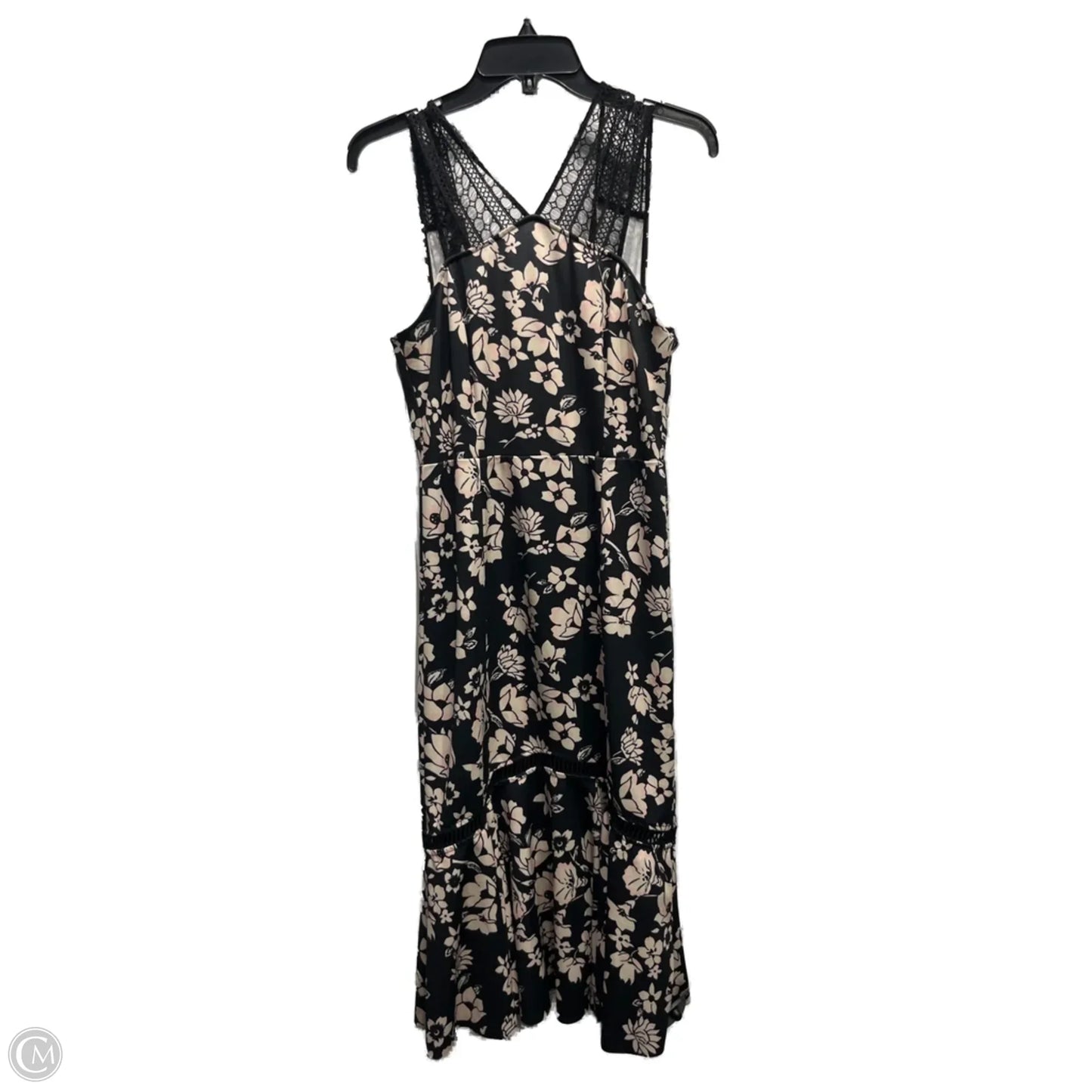 Dress Casual Midi By Tracy Reese In Black & Pink, Size: S
