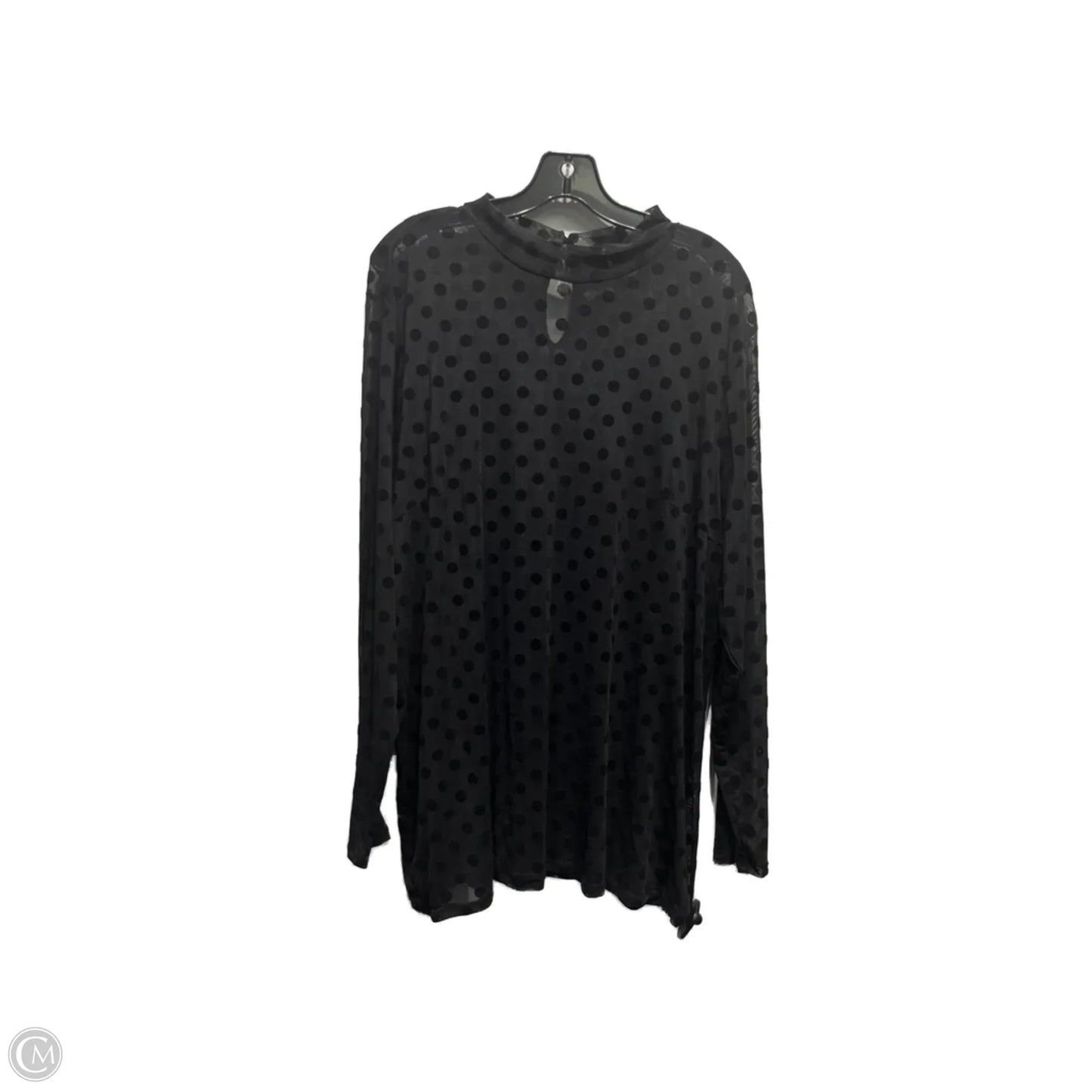 Top Long Sleeve By Lane Bryant In Black, Size: 2x