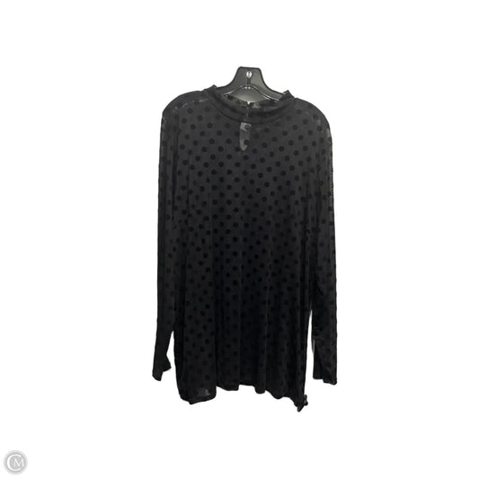 Top Long Sleeve By Lane Bryant In Black, Size: 2x