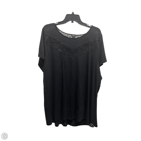 Top Short Sleeve By Torrid In Black, Size: 3x