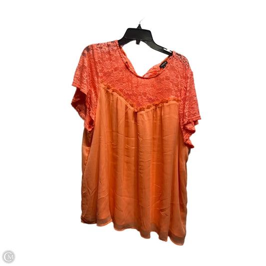 Top Short Sleeve By Torrid In Orange, Size: 3x