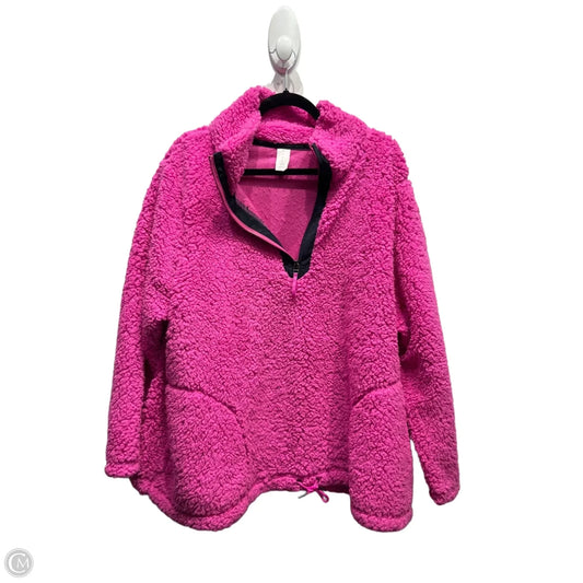 Sweatshirt Collar By Livi Active In Pink, Size: 2x