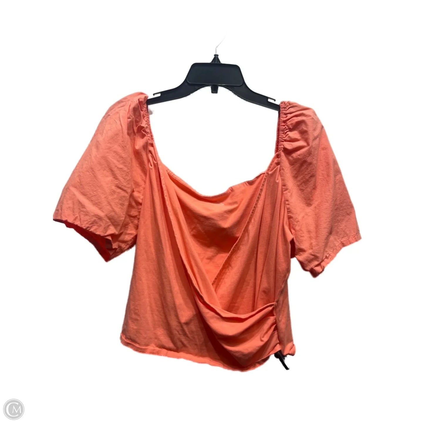 Top Short Sleeve By Anthropologie In Coral, Size: Xl