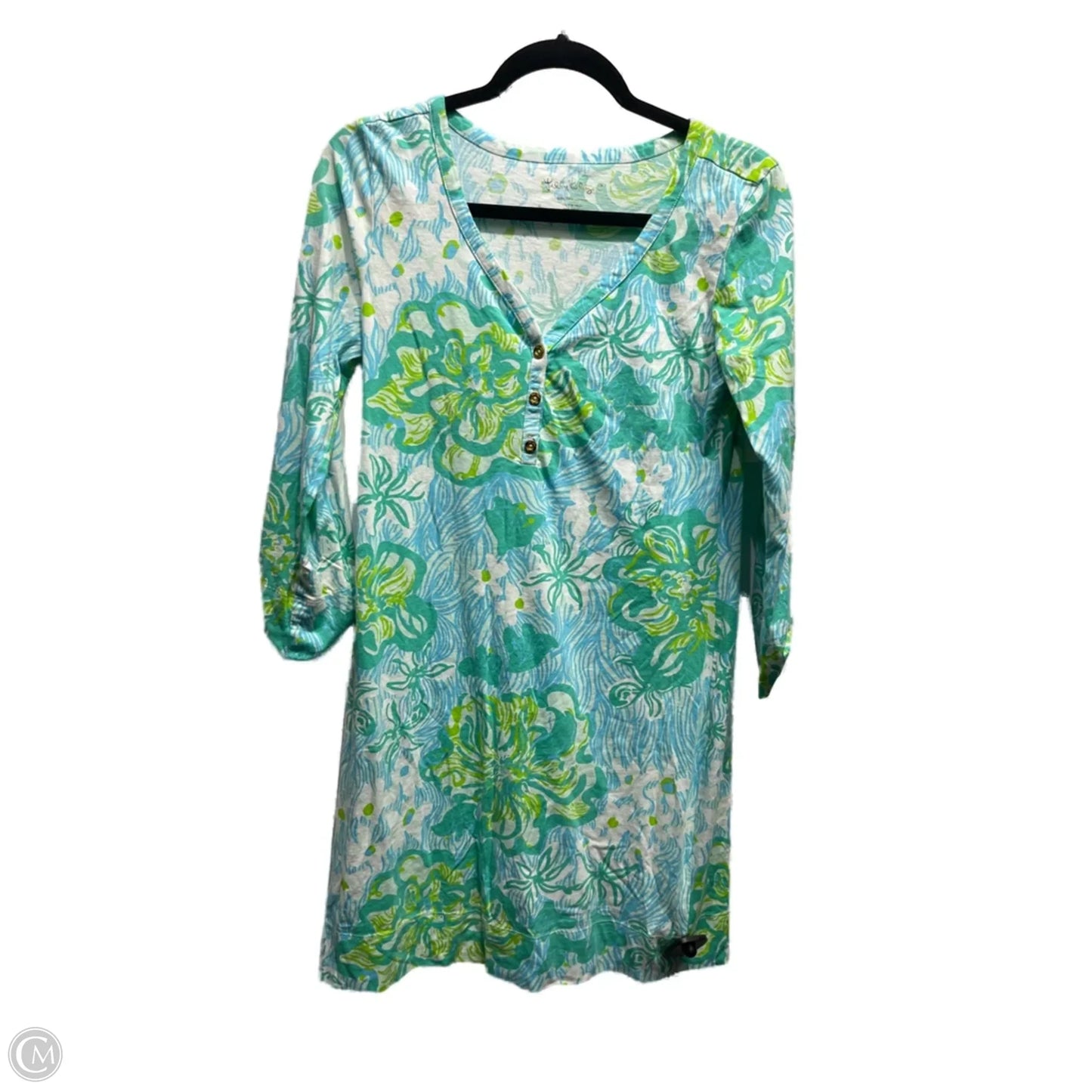 Dress Designer By Lilly Pulitzer In Blue & Green, Size: M