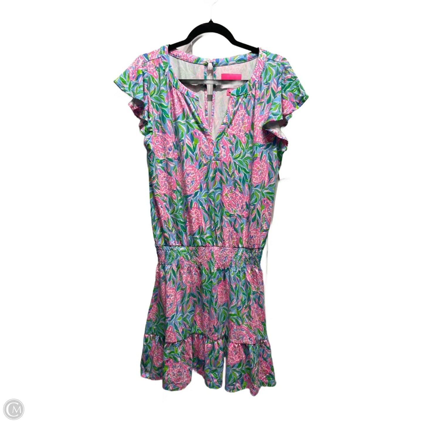 Dress Designer By Lilly Pulitzer In Green & Pink, Size: M