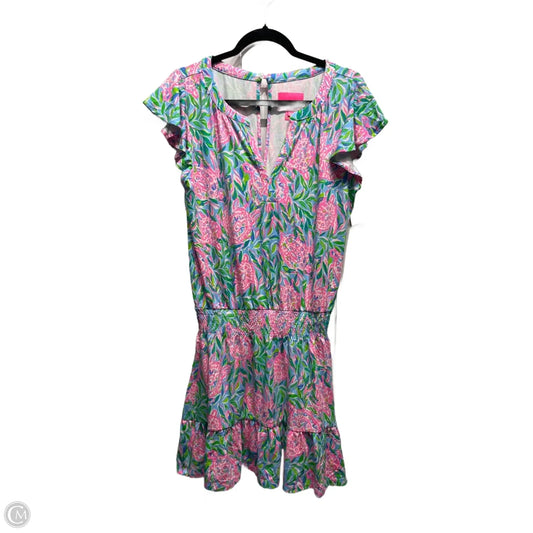 Dress Designer By Lilly Pulitzer In Green & Pink, Size: M