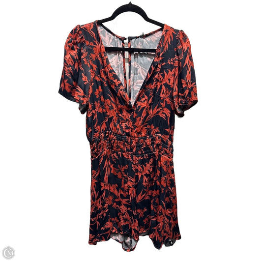 Dress Casual Short By Anthropologie In Black & Orange, Size: M