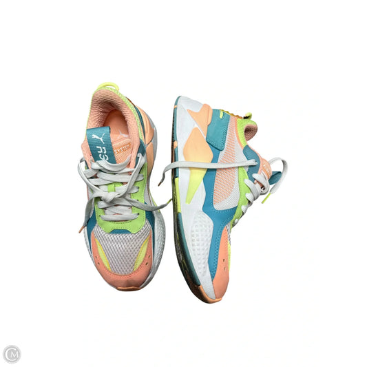 Shoes Athletic By Puma In Green & Orange, Size: 7