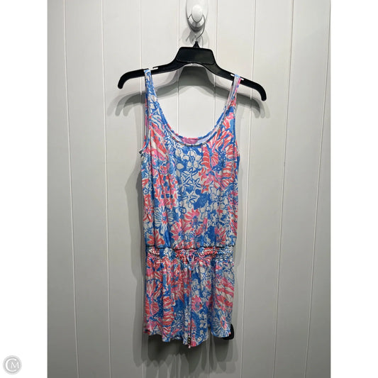 Romper Designer By Lilly Pulitzer In Blue & Red, Size: S