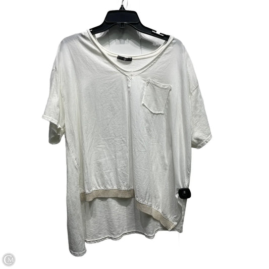 Top Short Sleeve By M Made In Italy In White, Size: Xl