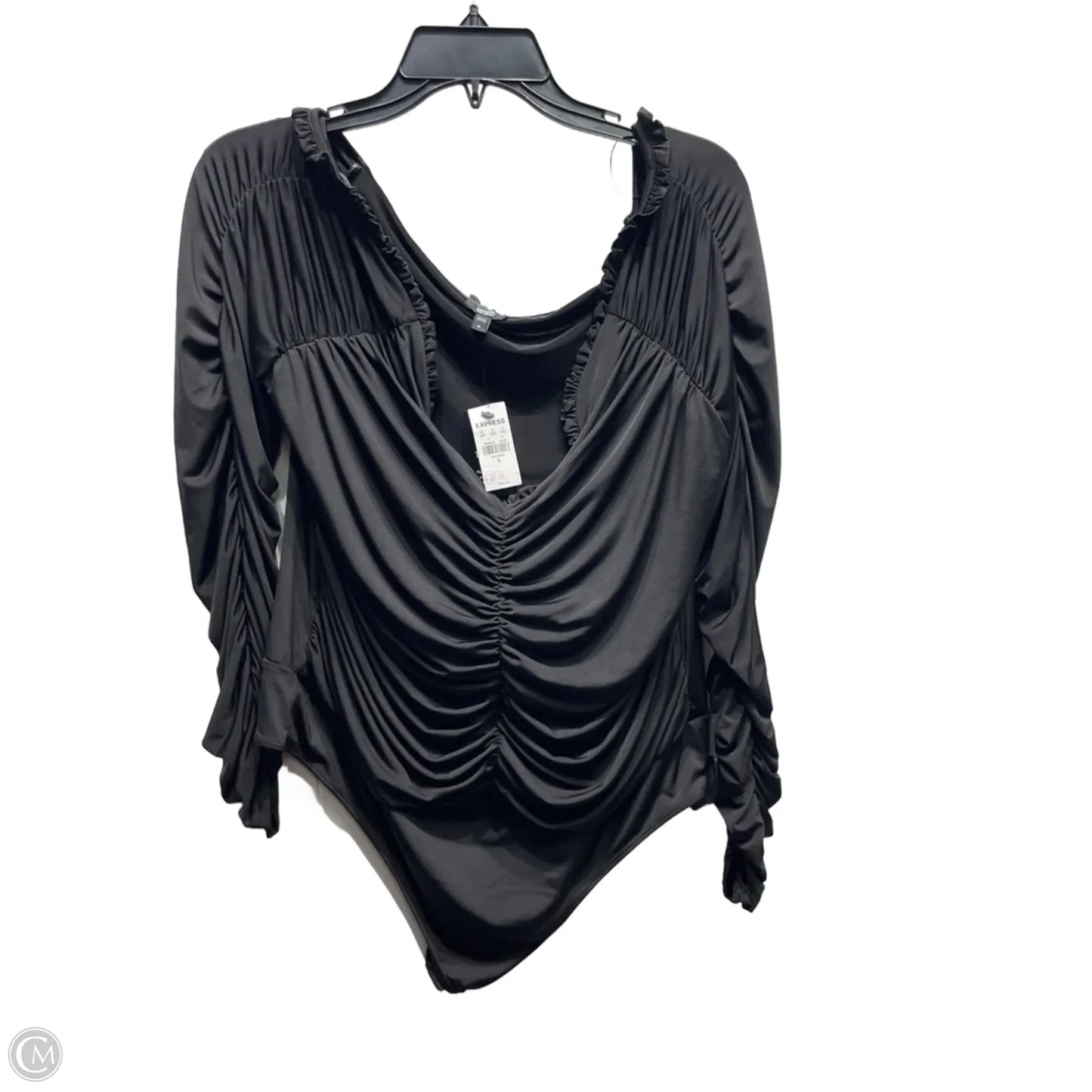 Bodysuit By Express In Black, Size: Xl