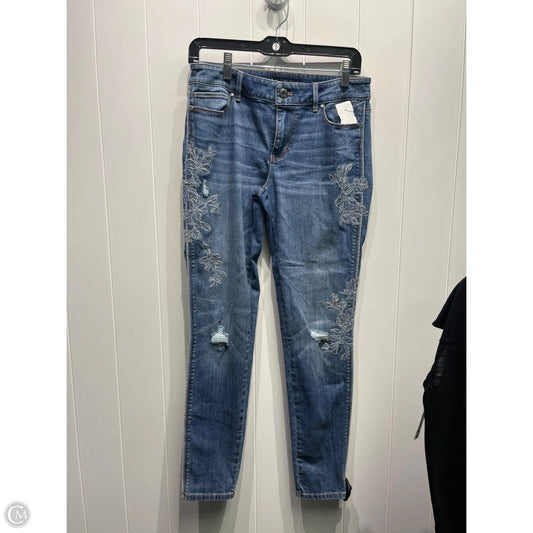 Jeans Straight By White House Black Market In Blue Denim, Size: 6