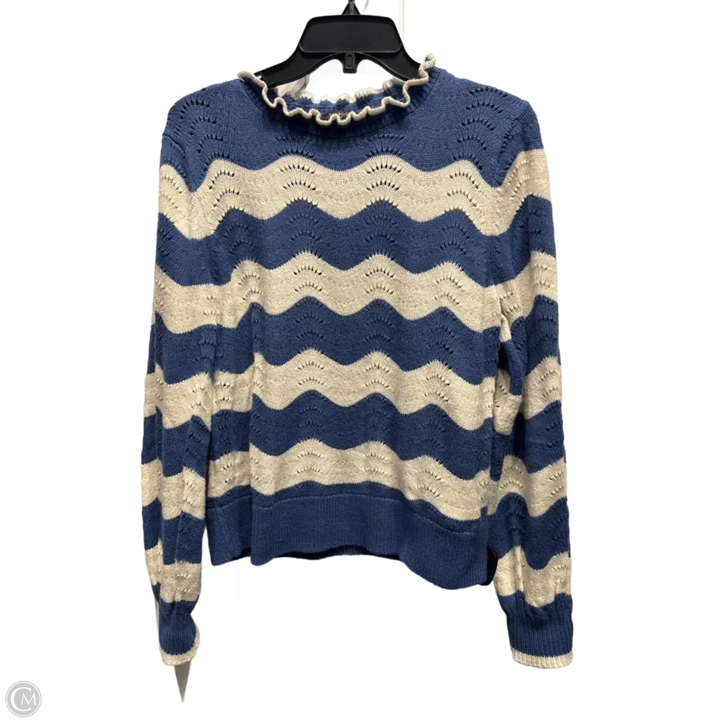 Sweater By Talbots In Blue & White, Size: Lp