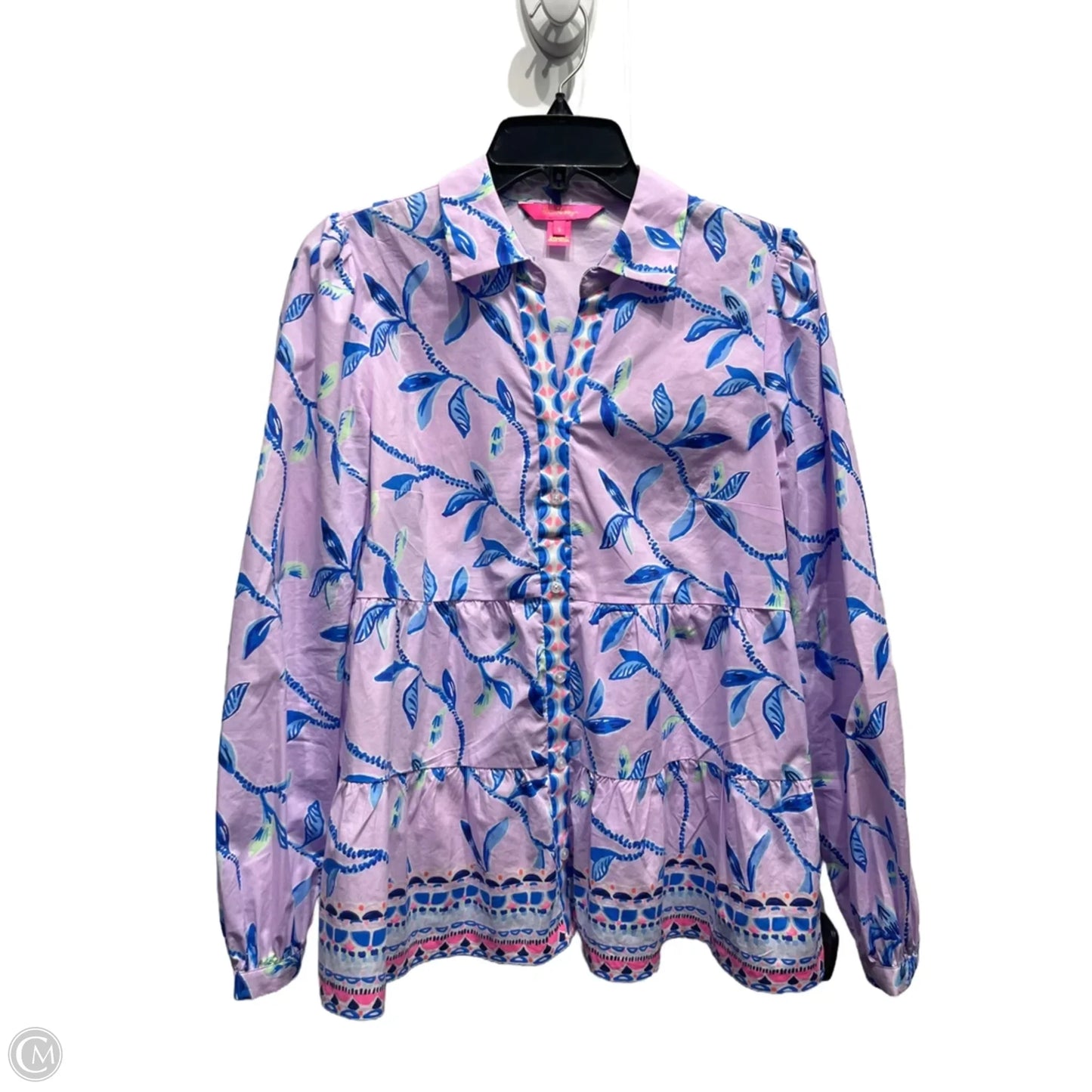 Top Long Sleeve Designer By Lilly Pulitzer In Purple, Size: S