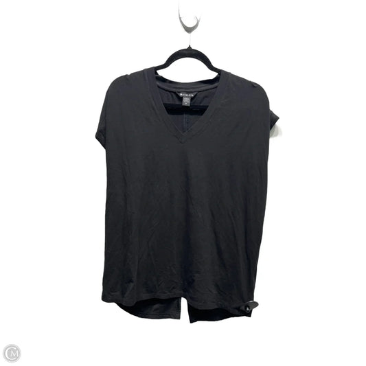Athletic Top Short Sleeve By Athleta In Black, Size: M