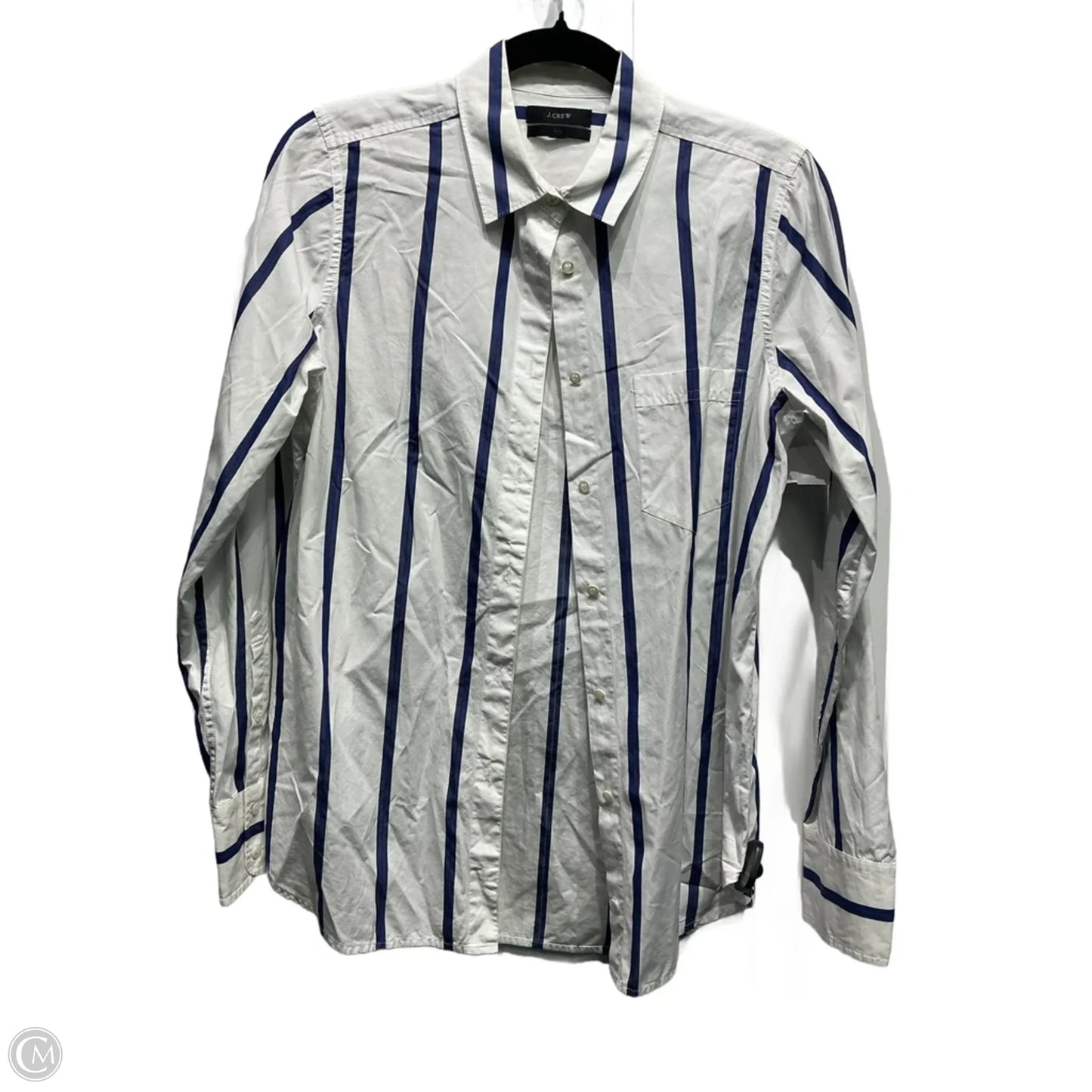 Top Long Sleeve By J. Crew In Blue & White, Size: S