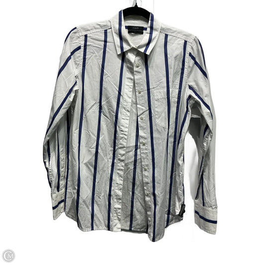 Top Long Sleeve By J. Crew In Blue & White, Size: S