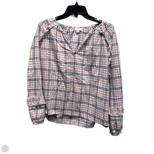 Top Long Sleeve By J. Crew In Blue & Purple, Size: M