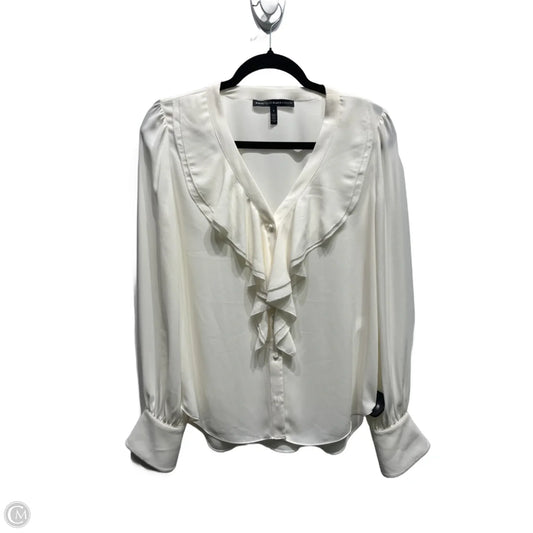 Blouse Long Sleeve By White House Black Market In Cream, Size: S
