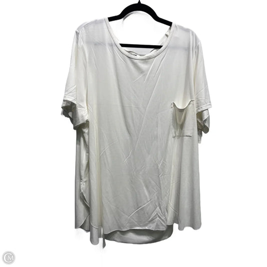 Top Short Sleeve By Arula In White, Size: 3x