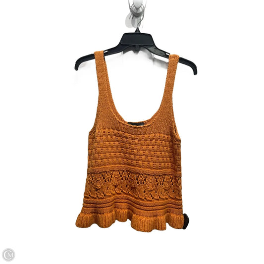 Top Sleeveless By BROADWAY In Orange, Size: L