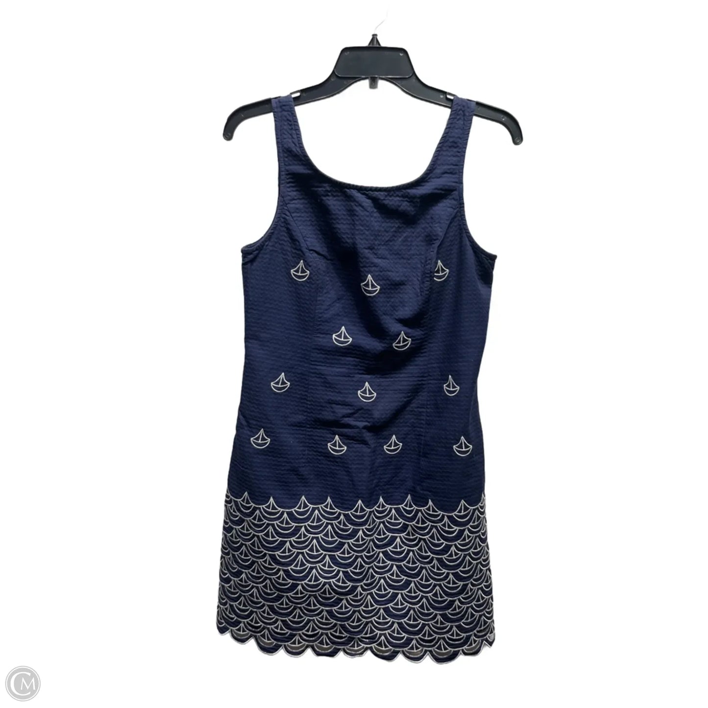 Dress Designer By Lilly Pulitzer In Blue & White, Size: 4