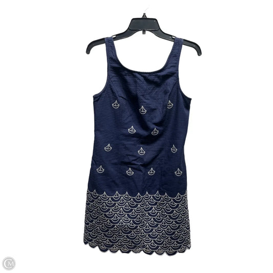 Dress Designer By Lilly Pulitzer In Blue & White, Size: 4