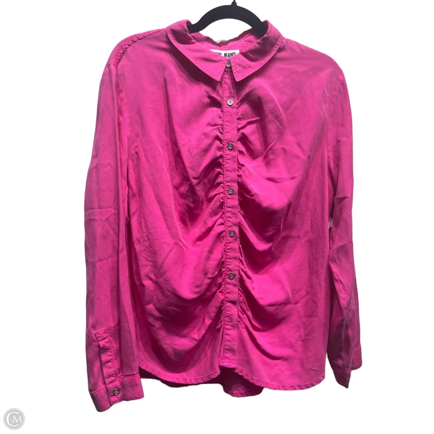 Top Long Sleeve By Dkny In Pink, Size: Xl