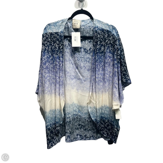 Kimono By Clothes Mentor In Blue & White, Size: S