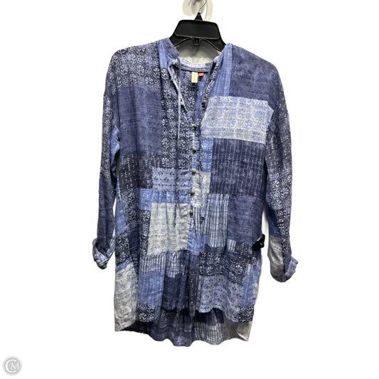 Top Long Sleeve By Pilcro In Blue, Size: Xs
