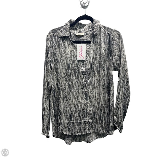 Top Long Sleeve By Bombom In Black & Gold, Size: M