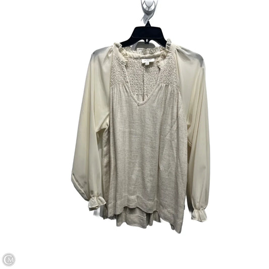 Top Long Sleeve By Umgee In Cream, Size: S