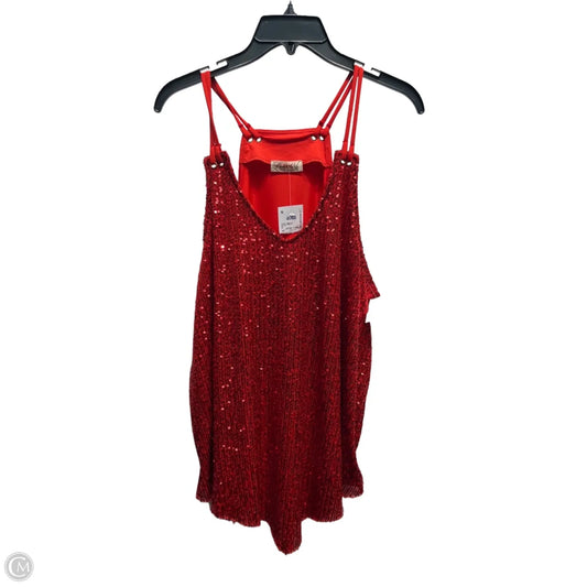 Top Sleeveless By Lavish In Red, Size: Xl