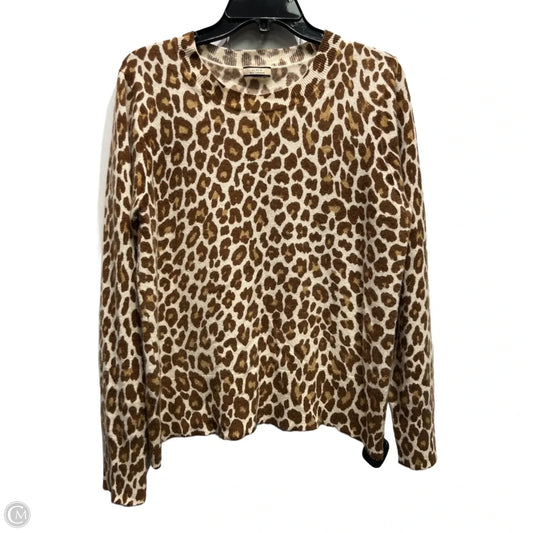 Sweater Cashmere By J. Crew In Animal Print, Size: L