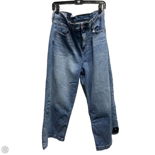 Jeans Wide Leg By Gap In Blue Denim, Size: 14