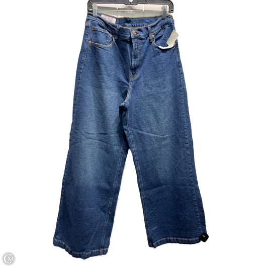 Jeans Wide Leg By Gap In Blue Denim, Size: 14