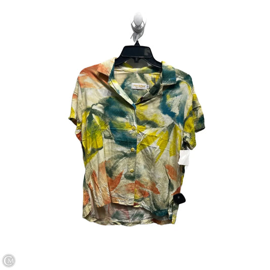 Top Short Sleeve By JAMSWORLD In Green & Yellow, Size: S