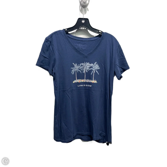Top Short Sleeve Basic By Life Is Good In Navy, Size: S