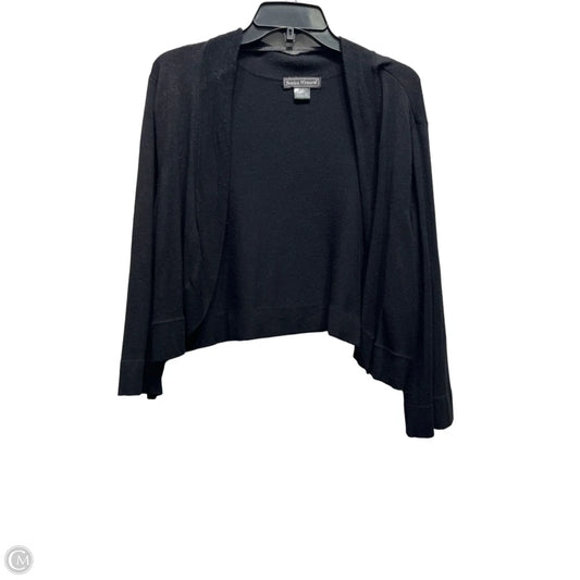 Sweater Cardigan By Jessica Howard In Black, Size: 1x