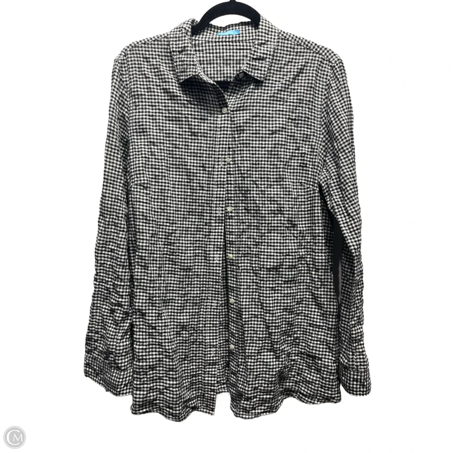 Top Long Sleeve By J Mclaughlin In Black & White, Size: L