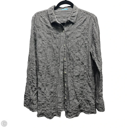 Top Long Sleeve By J Mclaughlin In Black & White, Size: L