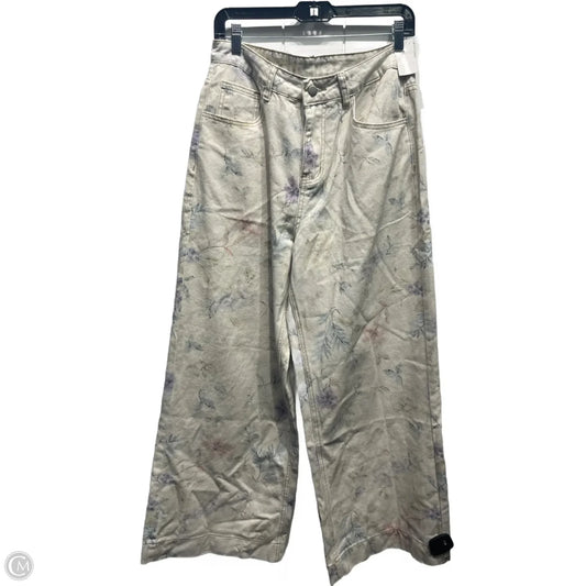 Pants Wide Leg By Dazy In Cream & Purple, Size: Xl